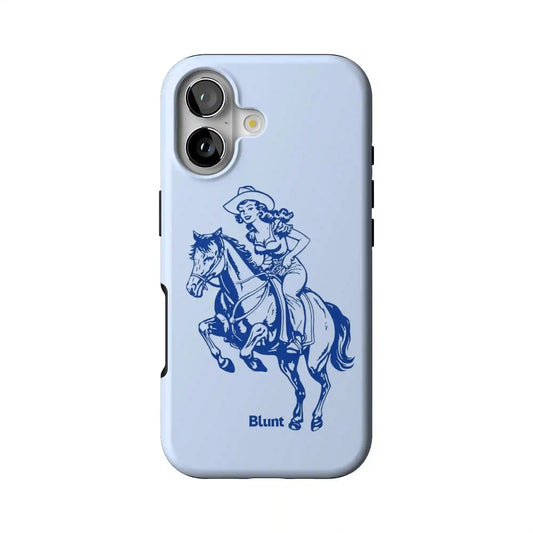 Blue Lasso Lady iPhone Case
