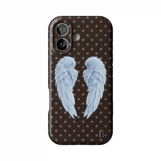 Brown Polka Wing Statement iPhone Case