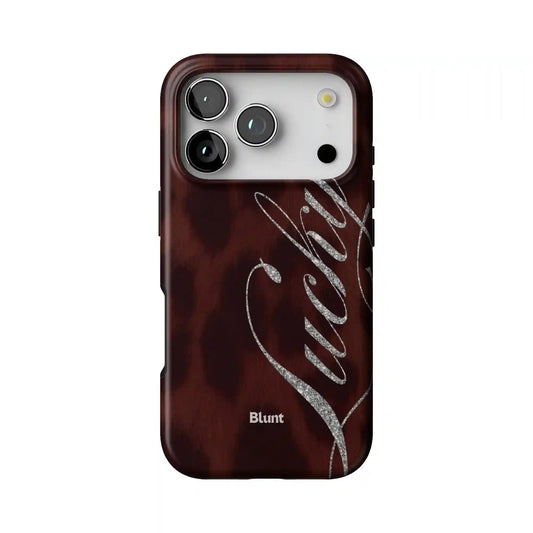 Brown Cheetah Lucky iPhone Case