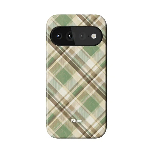 Plaid Pistacio Pixel Case