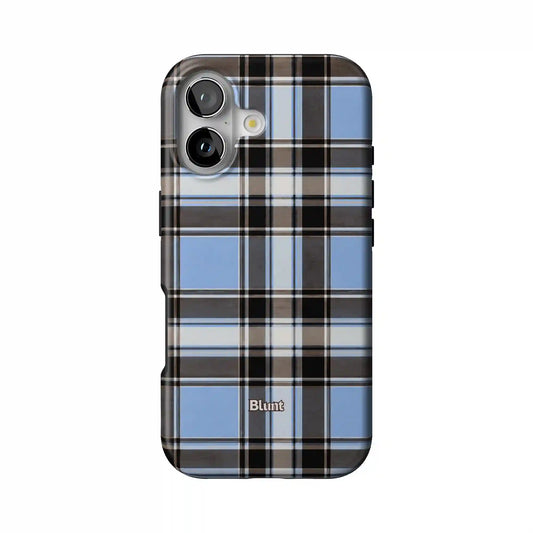 Plaid Timber Blue iPhone Case