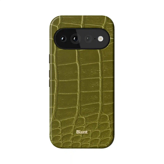 Olive Croc Pixel Case
