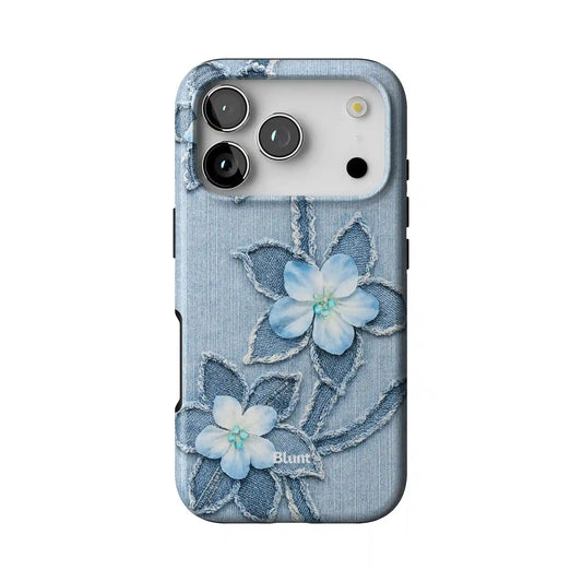 Denim Blue Bloom iPhone Case