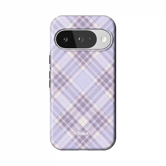 Purple Plaid Pixel Case