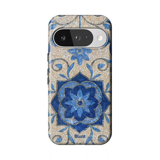 Blue Bloom Pixel Case