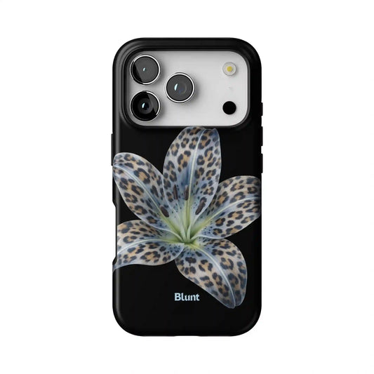 Blue Leopard Bloom iPhone Case