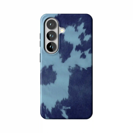 Blue Cow Print Samsung Case