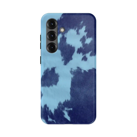 Blue Cow Print Samsung Case