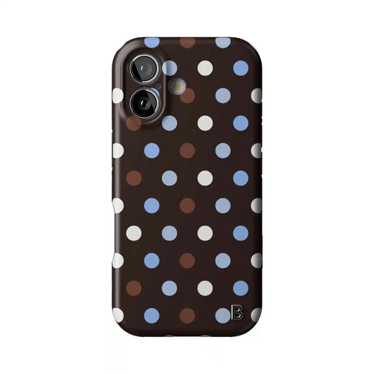 Timber Blue Polka Statement iPhone Case