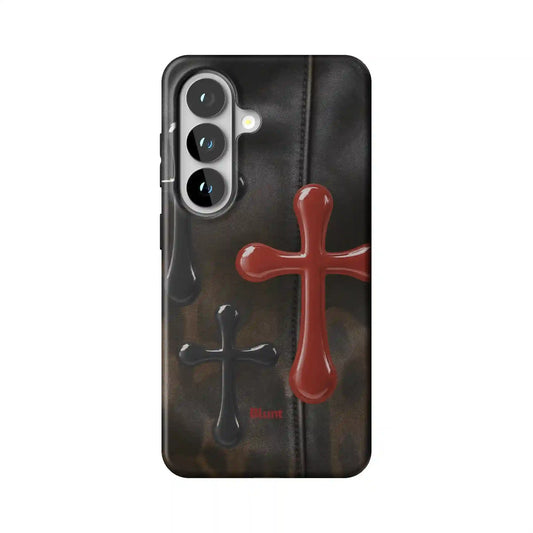 Crossed Leather Samsung Case