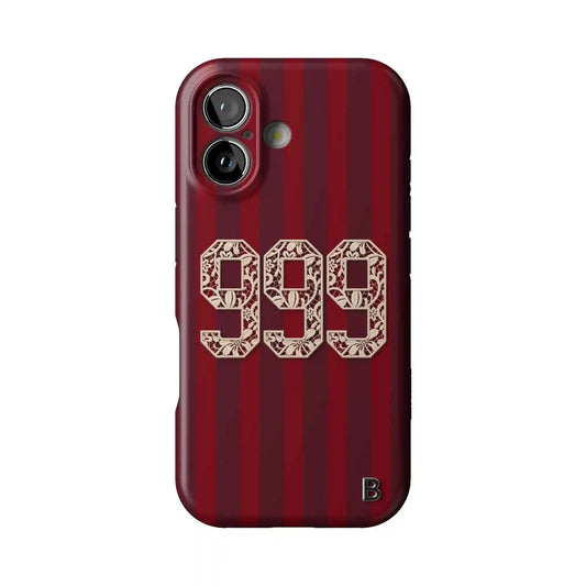 999 Crimson Stripe Statement iPhone Case