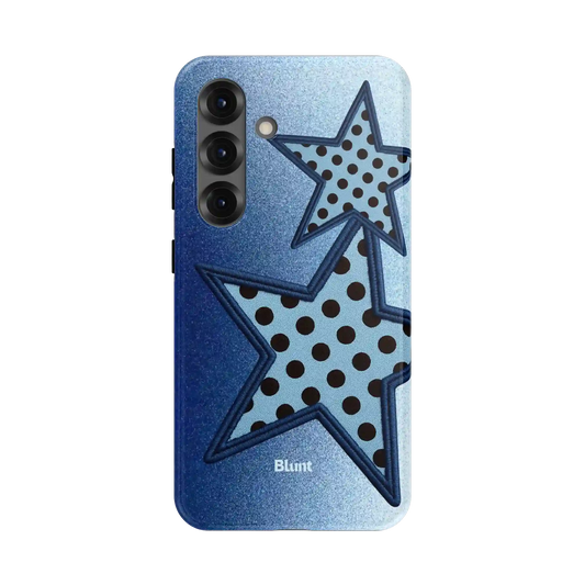 Blue Polka Star Samsung Case