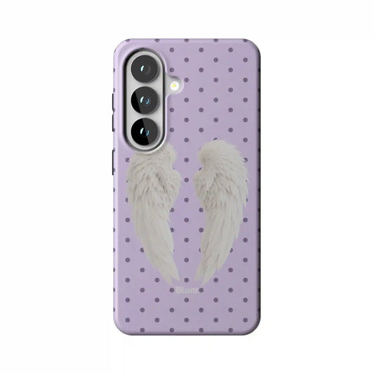 Lavender Polka Wing Samsung Case