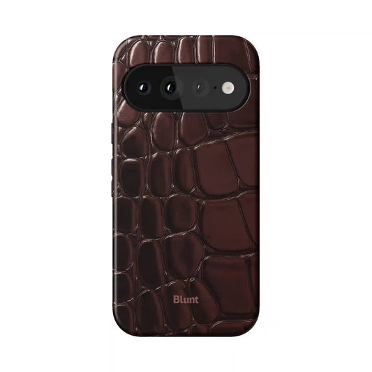 Oxblood Croc Pixel Case