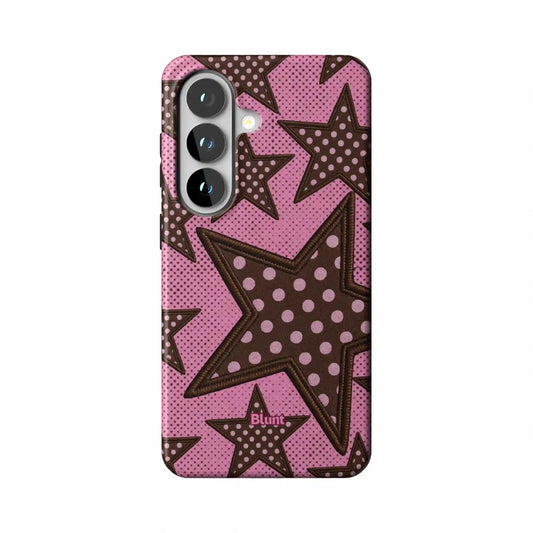 Pink Polka Star Samsung Case