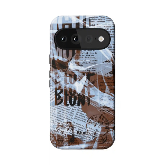 Blue Love Letter Pixel Case