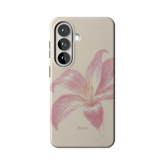 White Blushed Lilly Samsung Case