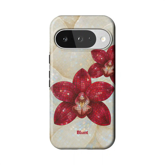 Crimson Orchid Pixel Case