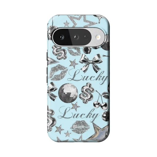 Lucky Baby Blue Pixel Case