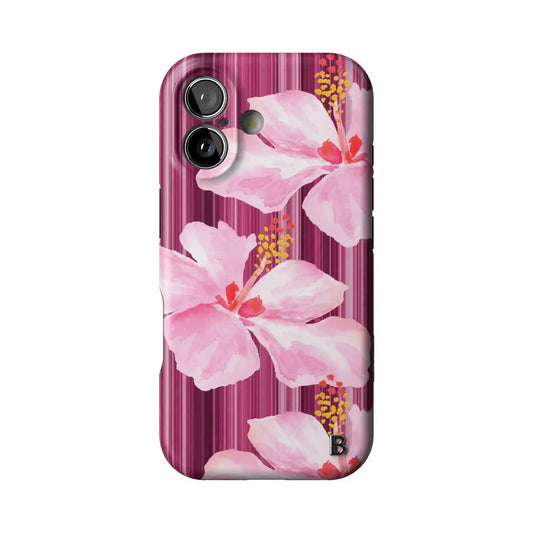 Striped Flora Statement iPhone Case