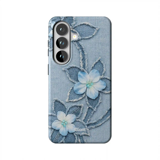 Denim Blue Bloom Samsung Case