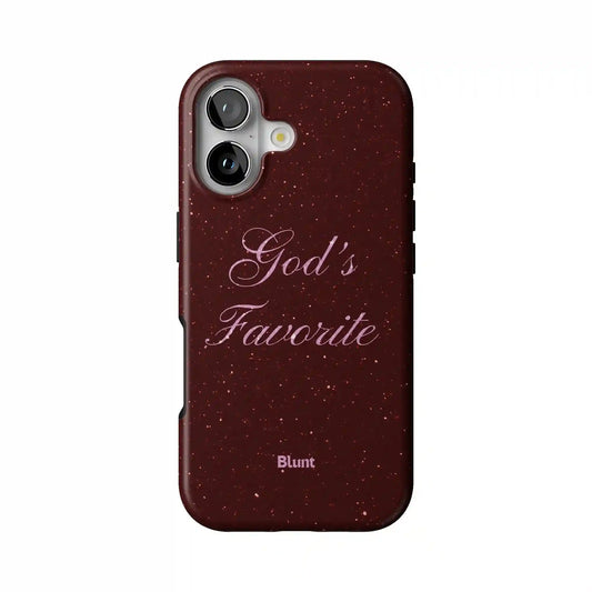 Gods Favorite Burgundy iPhone Case