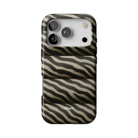 Zebra Puffer iPhone Case