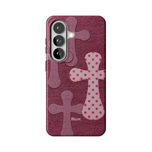 Pink Polka Patch Samsung Case