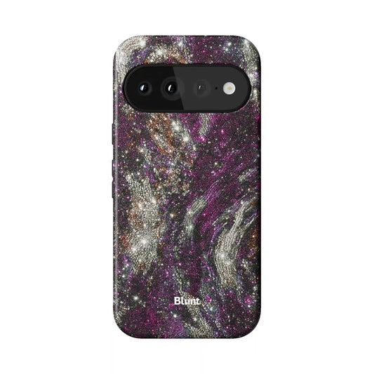 Purple Midnight Marble Pixel Case