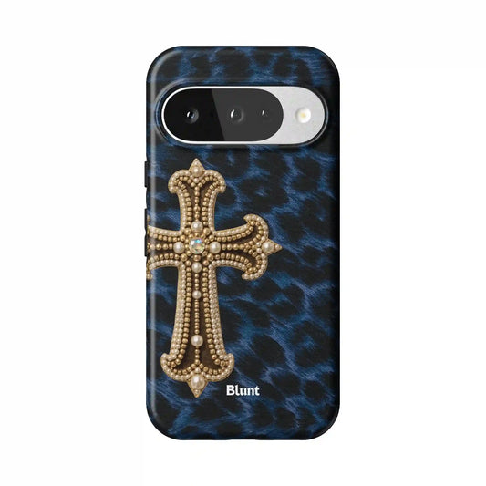 Blue Saint Bling Pixel Case