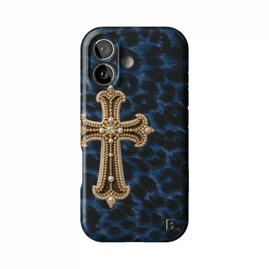 Blue Saint Bling Statement iPhone Case