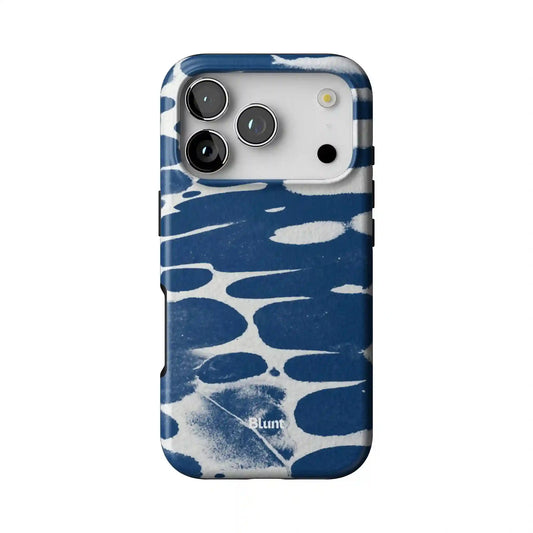 Navy Noir Abstract iPhone Case