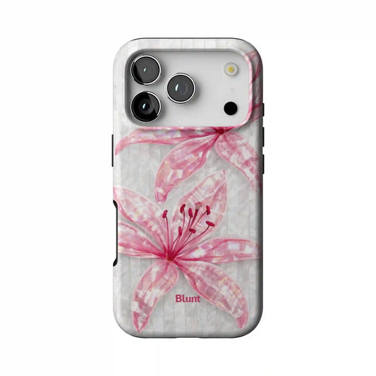 Pink Floral Luster iPhone Case