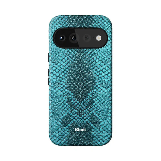 Cyan Scale Pixel Case