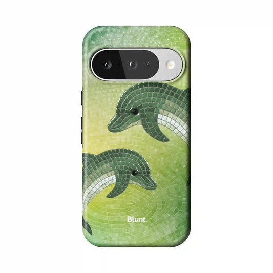 Green Delphine Pixel Case