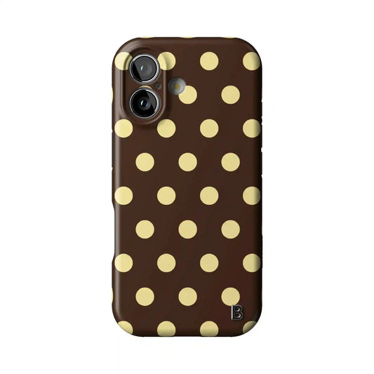 Brown Butter Polka Statement iPhone Case