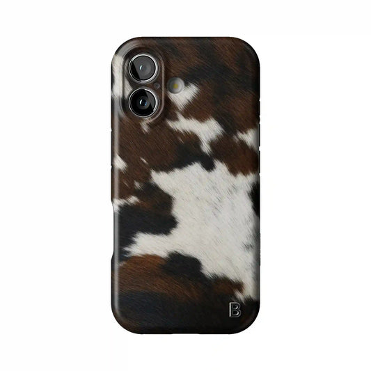 Chestnut Cowhide Statement iPhone Case