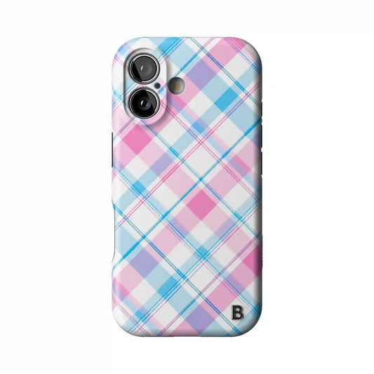 Bubblegum Plaid Statement iPhone Case