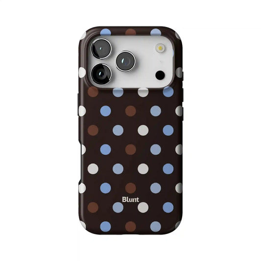 Timber Blue Polka iPhone Case