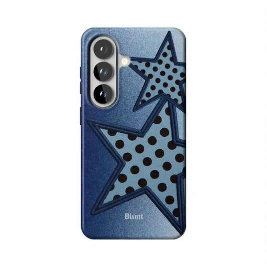 Blue Polka Star Samsung Case