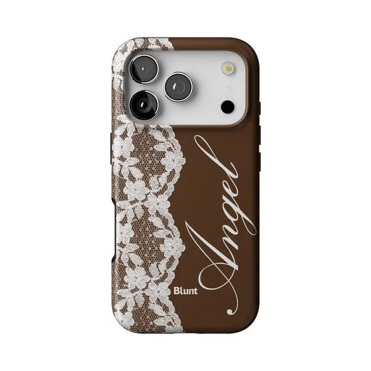 Brown Lace Angel iPhone Case