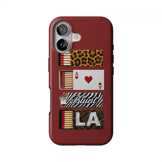 Burgundy Match iPhone Case