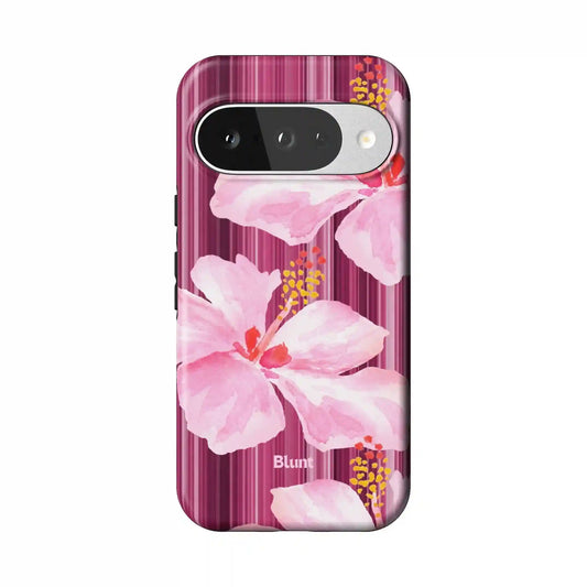 Striped Flora Pixel Case