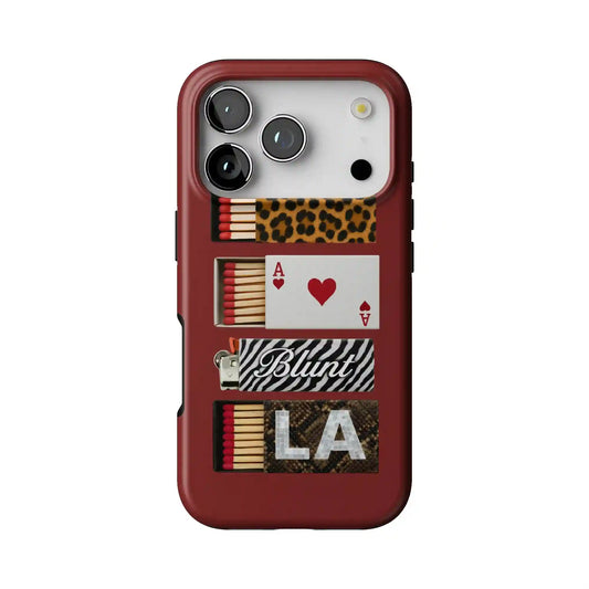 Burgundy Match iPhone Case