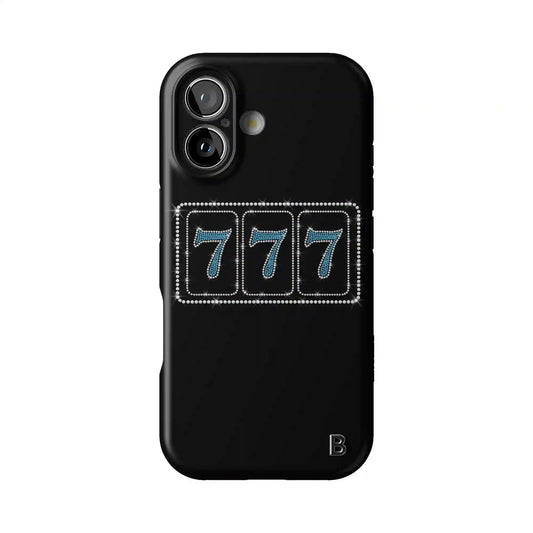 Blue Lucky 777 Statement iPhone Case