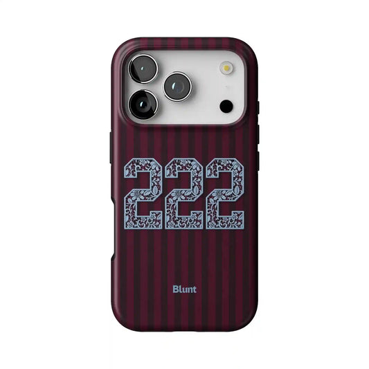 222 Striped Burgundy iPhone Case