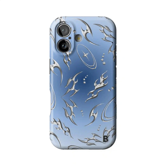 Blue Cyber Statement iPhone Case