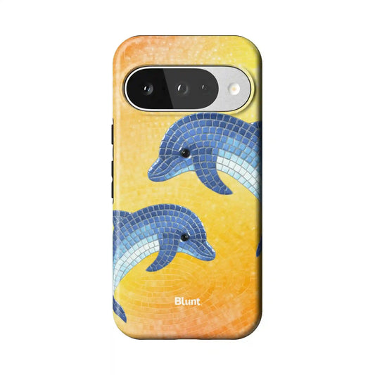 Sunset Delphine Pixel Case