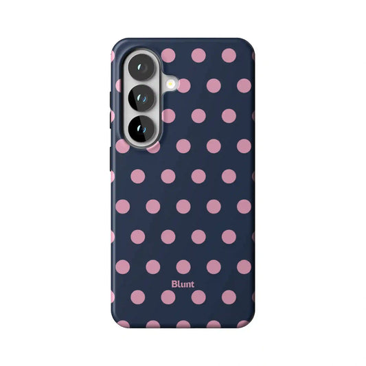 Navy Polka Samsung Case