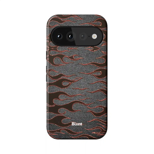 Steel Flame Pixel Case